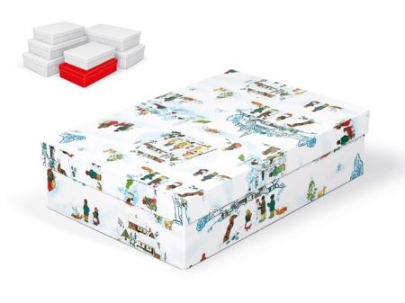 Krabice dárková vánoční A-V005-CL 28x18x7cm