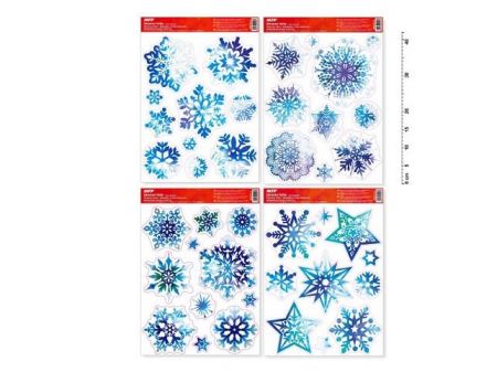 Okenní fólie vánoce glitr VA001 30x42cm