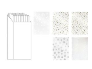 Celofán transparent potisk vánoční - role 500x70cm mix