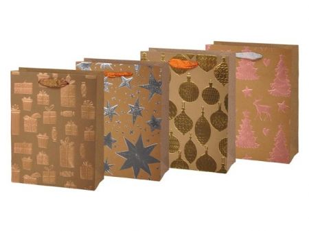 Taška MFP vánoční L LUX KRAFT mix V11(260x320x120)
