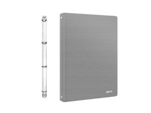 Pořadač M 4-kroužek A4 šedý