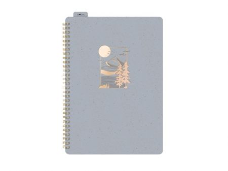 Blok se spirálou/gumkou A4 linka 80l/80g šedý