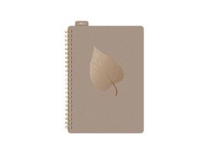 Blok se spirálou/gumkou A5 linka 80l/80g hnědý