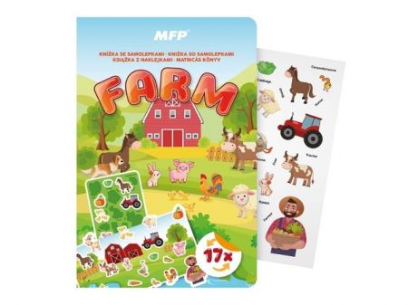 Samolepková kniha Farma, 12x18cm, 17 samolepek