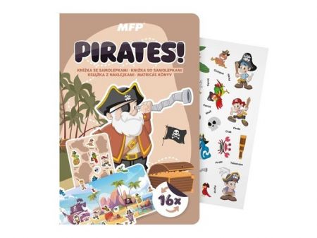 Samolepková kniha Piráti, 12x18cm, 16 samolepek