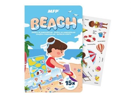 Samolepková kniha Pláž, 12x18cm, 15 samolepek