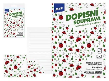 Dopisní papír barevný LUX 5+10 (Berušky)