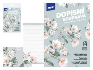 Dopisní papír barevný LUX 5+10 (Květy)