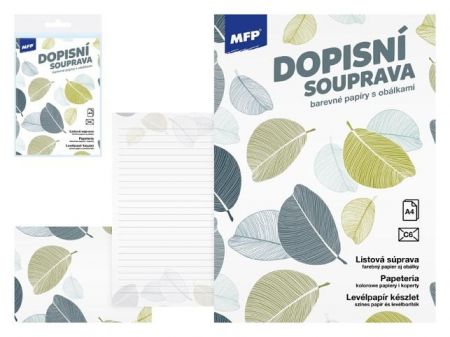 Dopisní papír barevný LUX 5+10 (Květy)