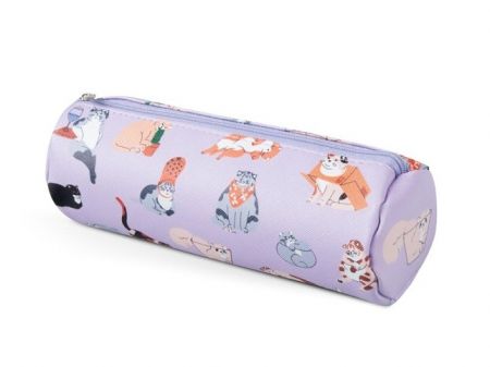 Penál etue válcová print 4 7x20cm