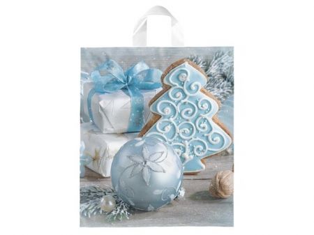 Igelitová vánoční taška vzor11 40x46x8 (s uchem)