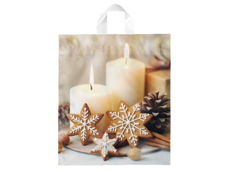 Igelitová vánoční taška vzor12 40x46x8 (s uchem)