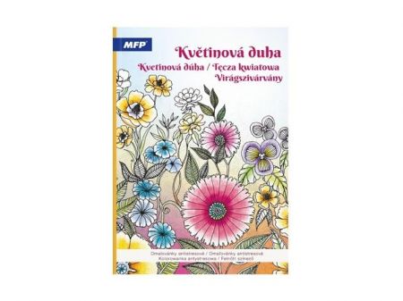 Omalovánky antistresové Květinová duha 210x290mm/32s