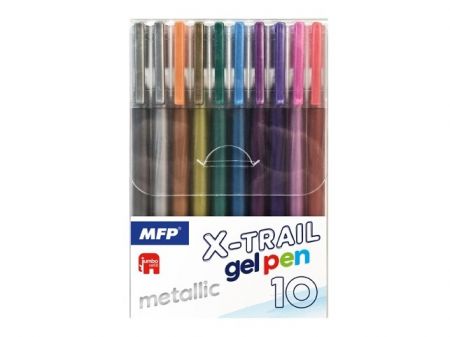 Gelové pero set BS 10ks METAL