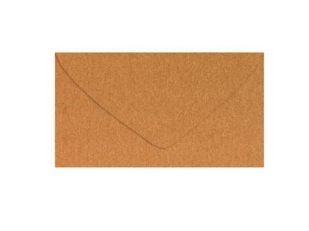 Dopisní obálka metallic 120g DL 110x220mm - měděná