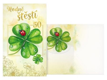 Přání k narozeninám 50 s klopou na peníze M11-605 W