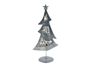 Stromek plech 37cm stříbrný