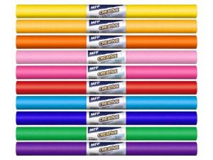 Krepový papír role 50x200cm mix barev 10ks duhový