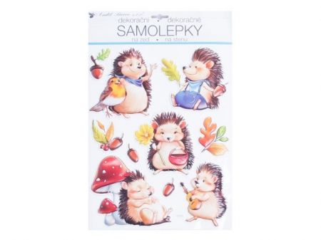Samolepící dekorace 15107 plastická 41 x 28 cm, ježci