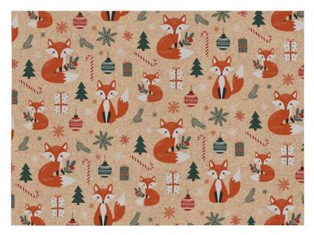 Balící papír vánoční KRAFT V298 100x70