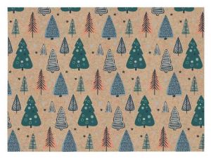 Balící papír vánoční KRAFT V300 100x70