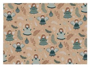 Balící papír vánoční KRAFT V295 100x70