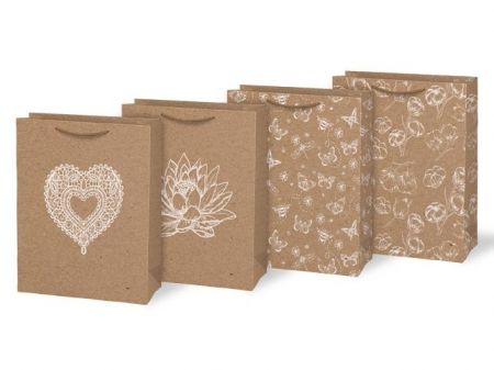 Taška MFP dárková L KRAFT mix č. 6 260x340x140