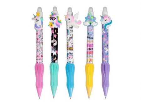 Kuličkové pero gumovací Unicorn, 0,5, modré