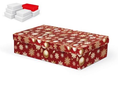 Krabice dárková vánoční A-V012-E 32x20x8cm
