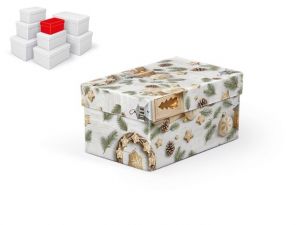 Krabice dárková vánoční B-V012-A 16x10x8cm