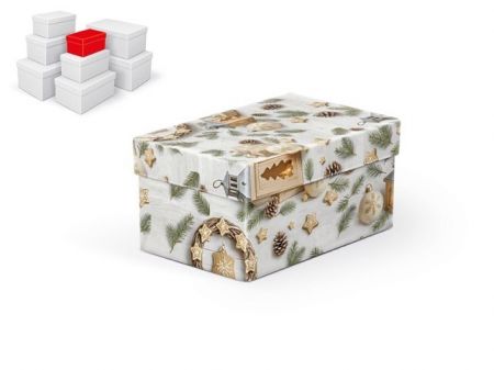 Krabice dárková vánoční B-V012-A 16x10x8cm