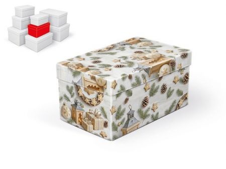 Krabice dárková vánoční B-V012-C 20x12x10cm