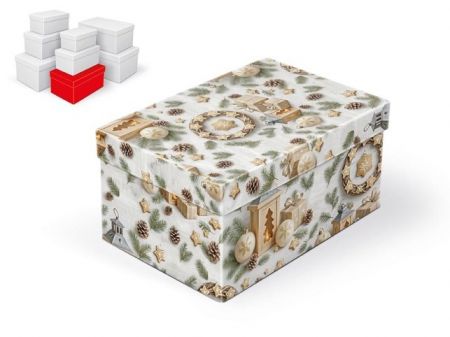 Krabice dárková vánoční B-V012-E 24x16x12cm