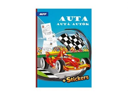 Omalovánky se samolepkami Auta 210x295mm/32s