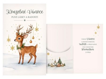 Přání vánoční s klopou na peníze V24-501 H