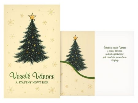 Přání vánoční s klopou na peníze V24-502 H