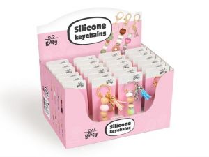 Gifty - Display přívěsky silikonové 24ks Mix 1