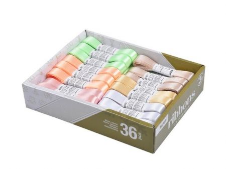 Stuha 3m x 1,2cm box mix 3