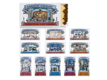 Zápalky vánoční dlouhé Josef Lada, Mix motivů