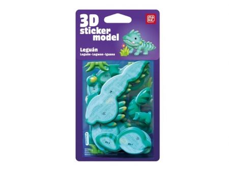 3D Sticker Model Ještěrky Leguán - MAKE