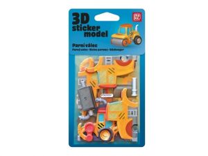 3D Sticker Model Stavební stroje Parní válec - MAKE
