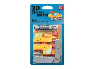 3D Sticker Model Stavební stroje Bagr - MAKE
