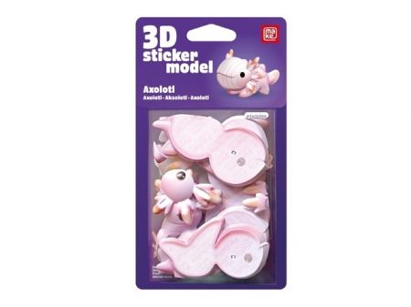 3D Sticker Model Ještěrky Axolotl - MAKE