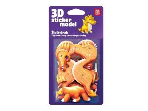 3D Sticker Model Ještěrky Žlutý drak - MAKE