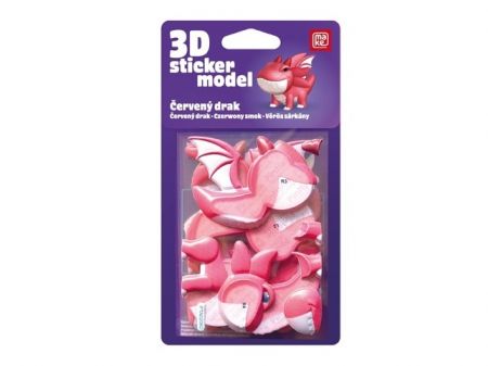 3D Sticker Model Ještěrky Červený drak- MAKE