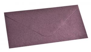 Obálka DL 11,2x21,9 cm metaická s ražbou bordó