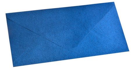 Obálka DL 11,2x21,9 cm metalická s ražbou, modrá