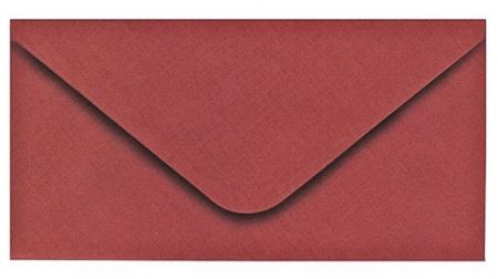 Obálka DL 11,2x21,9 cm metalická s ražbou červená