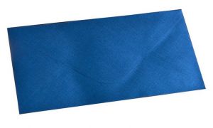 Obálka DL 11,2x21,9 cm metaická s ražbou, tmavě modrá