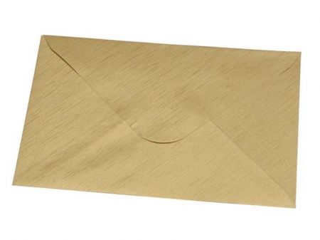 Obálka C6 11,2x15,8 cm metalická s ražbou, zlatá<br />